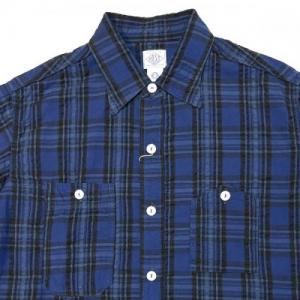 PostOveralls /#1206S No.6 Shirt S/S_seersucker blu