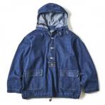 PostOveralls / #1105 NAVY Parka_blue denim