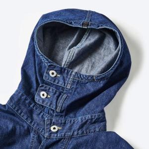 PostOveralls / #1105 NAVY Parka_blue denim