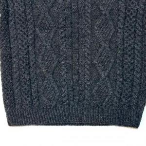 Black Sheep / hand knit Aran Sweater