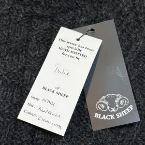 Black Sheep / hand knit Aran Sweater