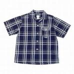 Post Overalls / New Basic Shirt S/S_indigo check