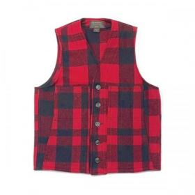 FILSON U.S.A. / Mackinaw Wool Vest_RED×BLACK