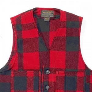 FILSON U.S.A. / Mackinaw Wool Vest_RED×BLACK